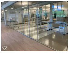 Hallway at the Alabama Department of public health lab featuring new wood flooring by Weiss